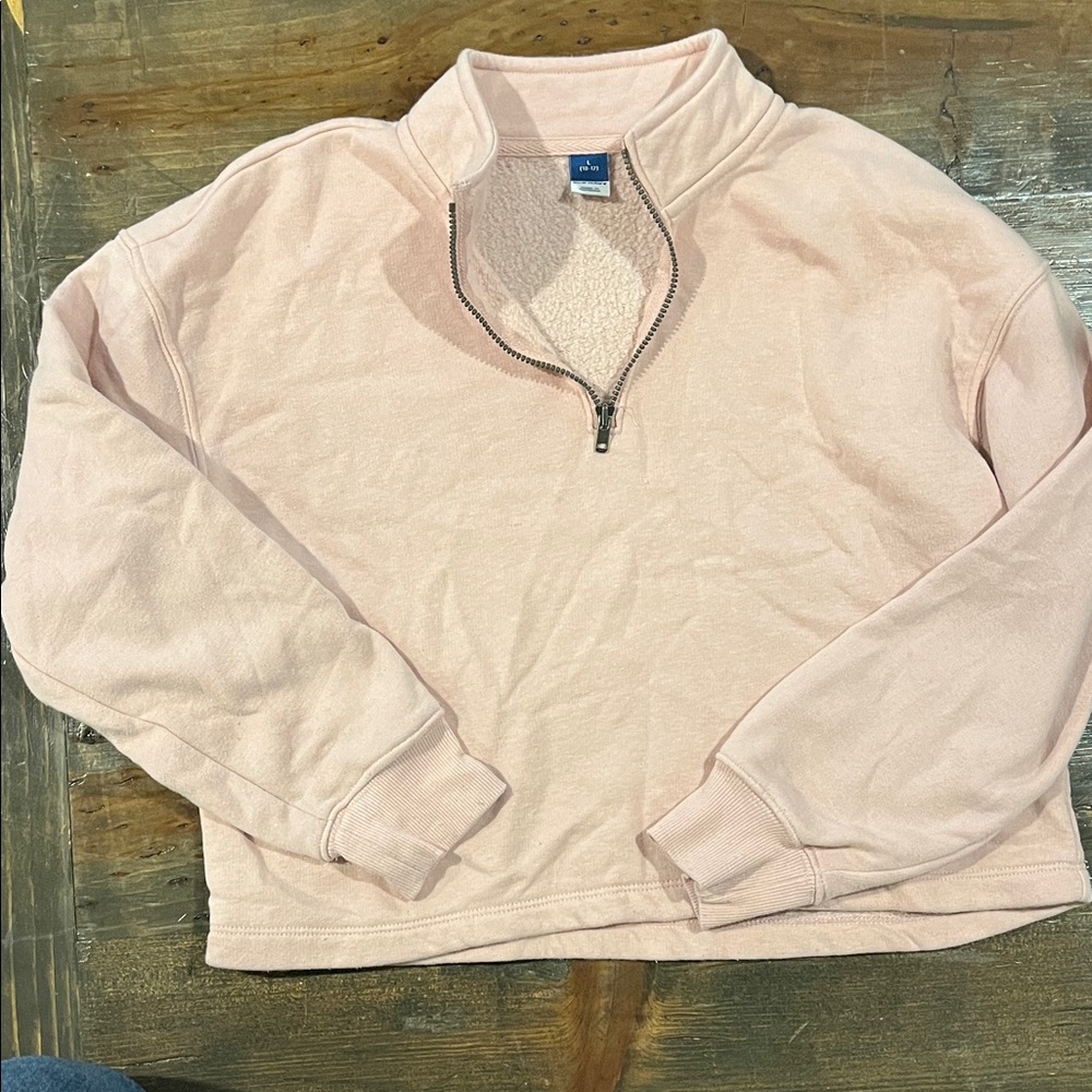 Old Navy Light Pink Half-Zip Pullover